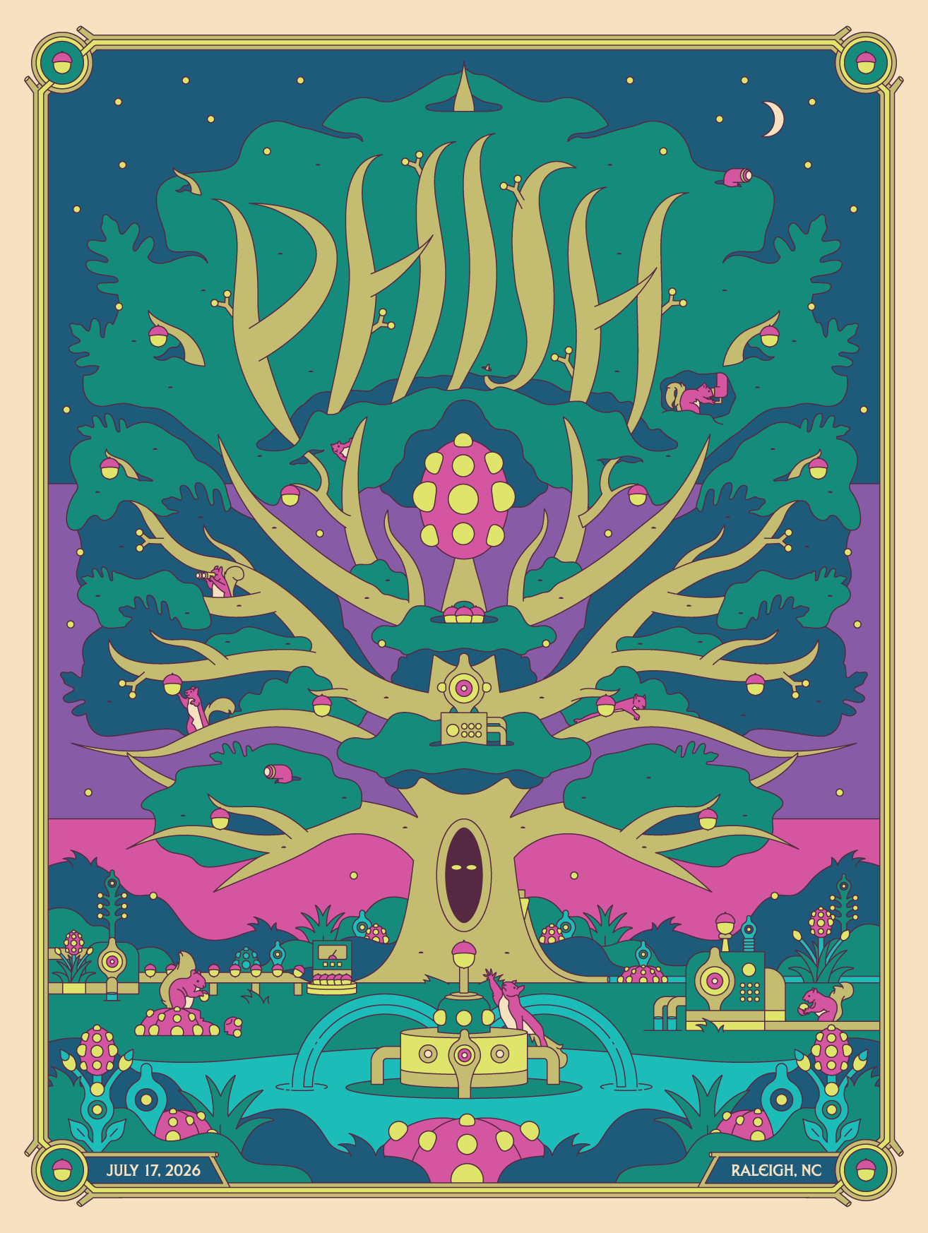 Phish - Raleigh 2026 Artist Print