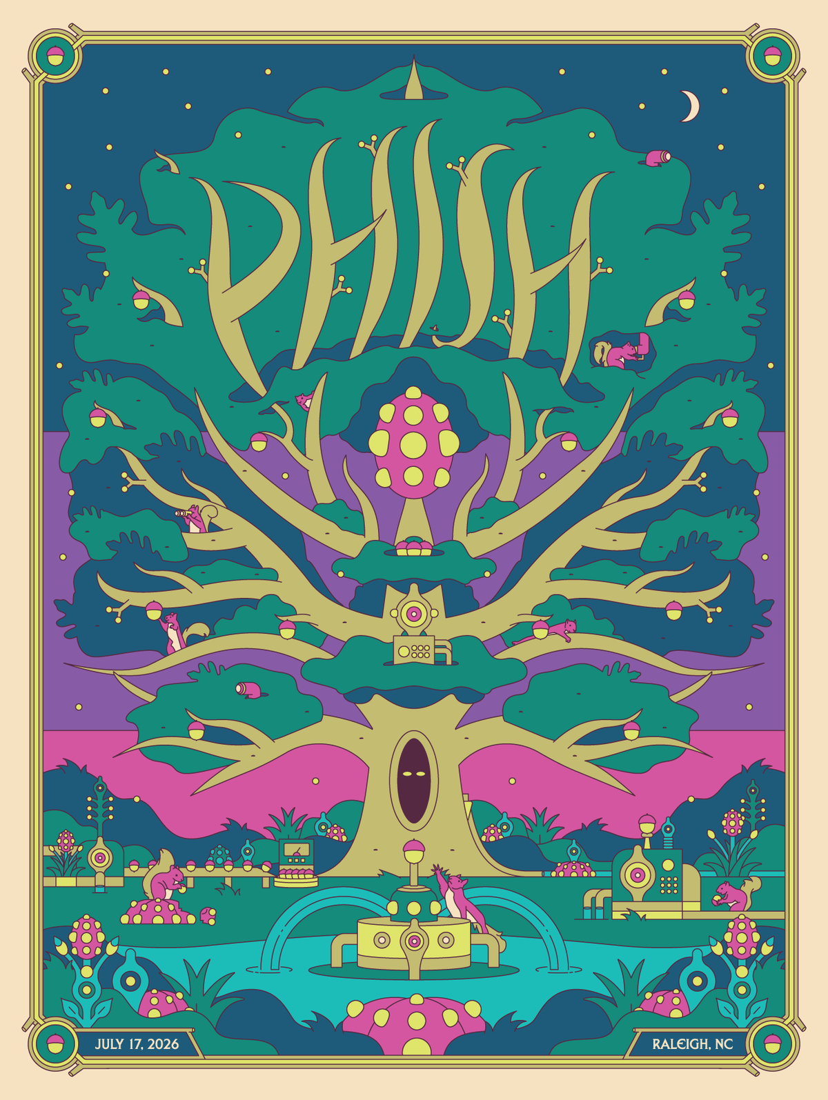 Phish - Raleigh 2026 Artist Print